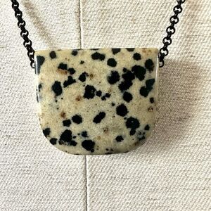 Dalmation jasper pendant necklace